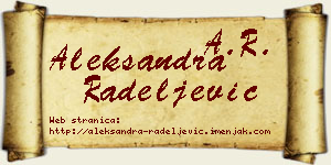 Aleksandra Radeljević vizit kartica